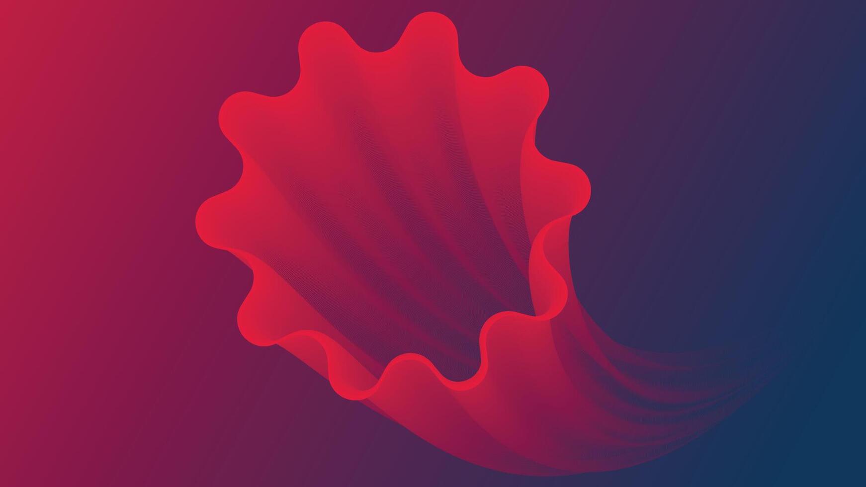 Elegant red abstract background featuring smooth curves and flowing textures, perfect for modern digital artwork and creative designs vector