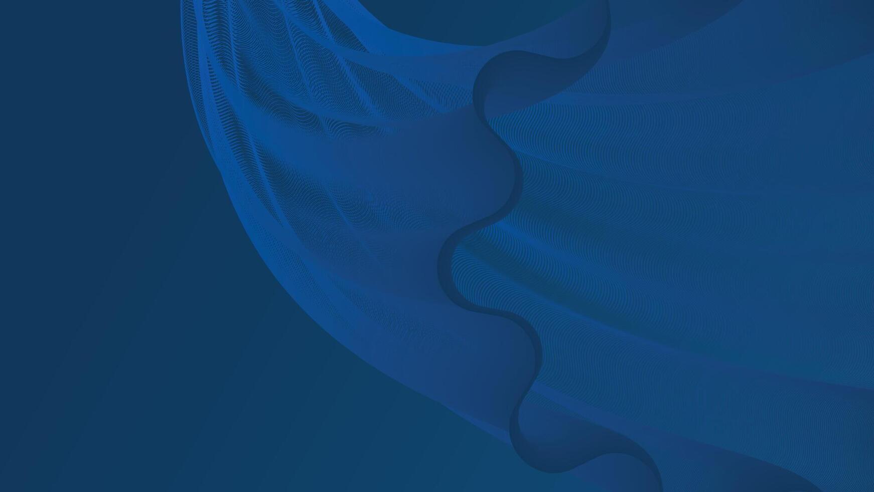 Cool blue abstract background with smooth flowing curves, ideal for modern digital designs and creative artwork vector
