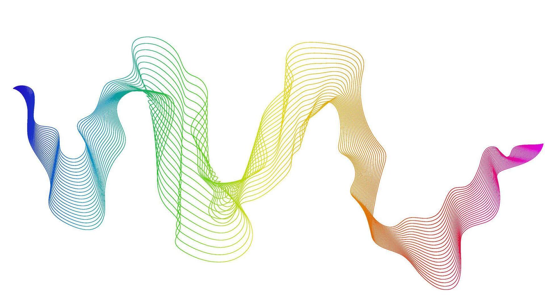Abstract backdrop with wave gradient lines on white background. Modern technology background, wave design. illustration vector