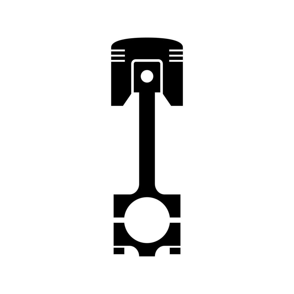 A black and white image of a piston vector