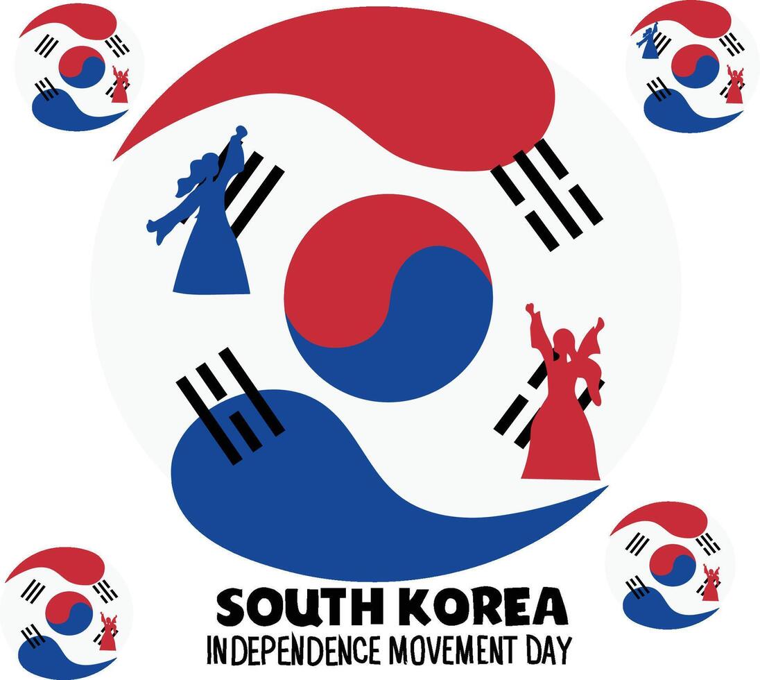 Korean March 1st Movement Posters vector