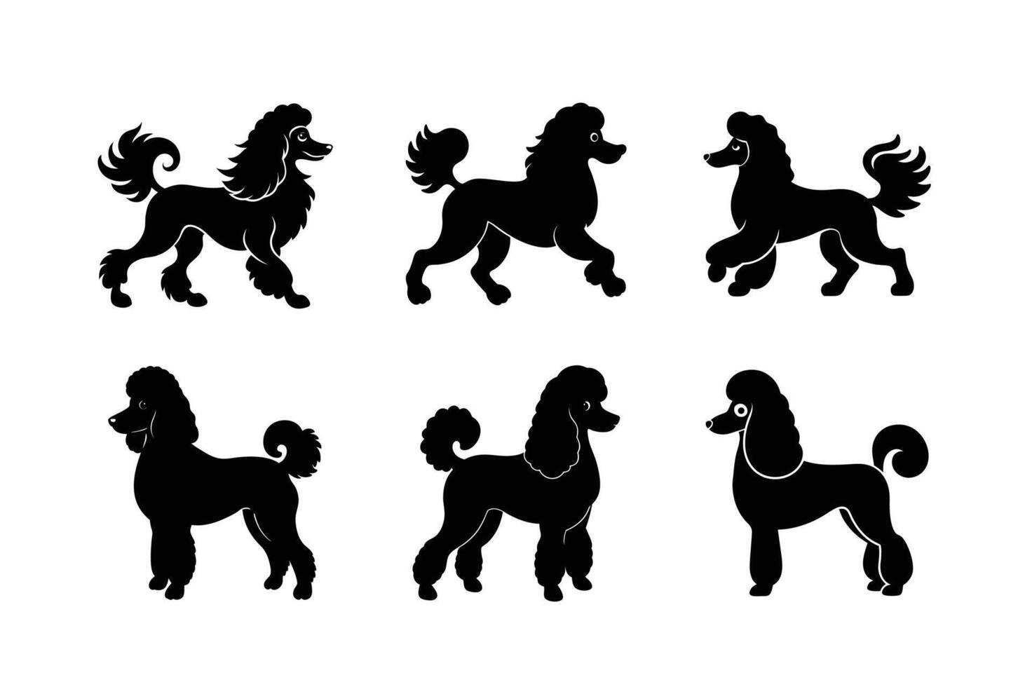 Poodle silhouette for artistic and modern design projects vector