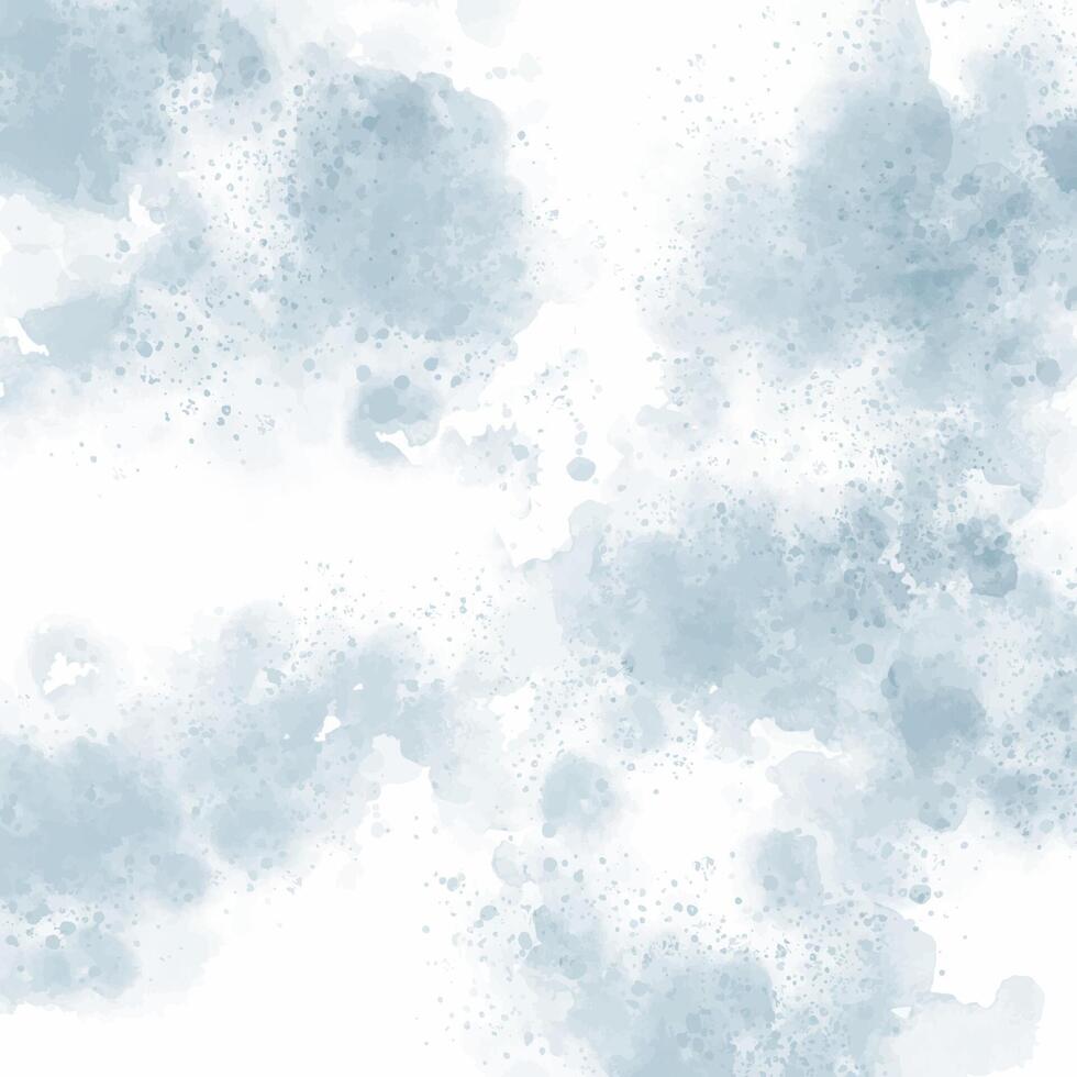 watercolor abstract background with blue and white clouds vector
