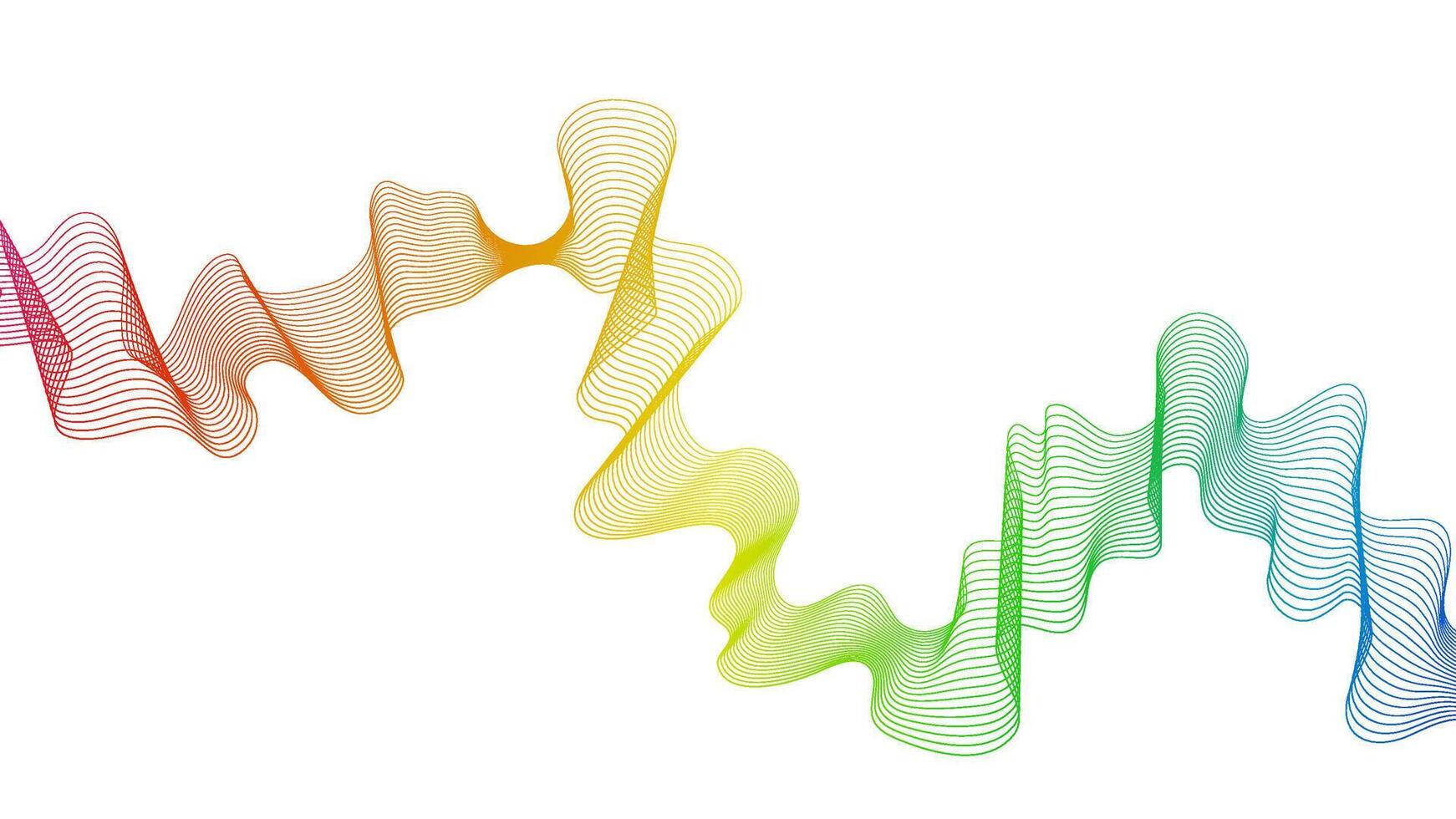 Abstract backdrop with colorful wave gradient lines on white background. technology background, wave design. illustration vector