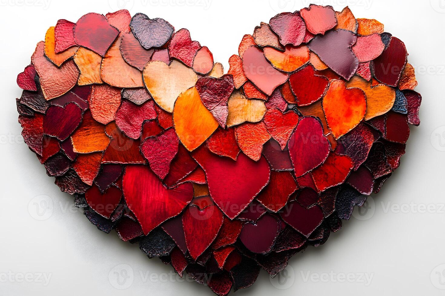 Colorful Mosaic Heart Design for Valentine's Day Decor and Art Projects photo