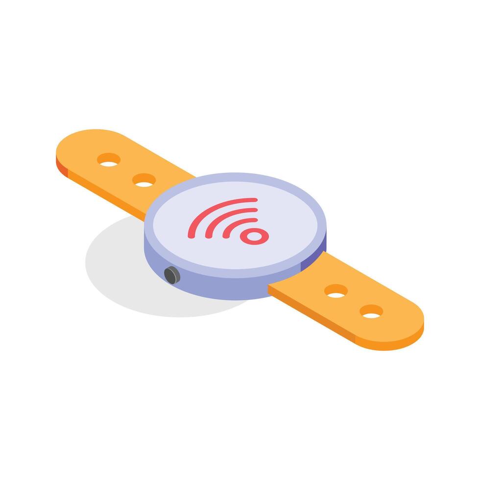 Icon representing a wearable IoT fitness band vector