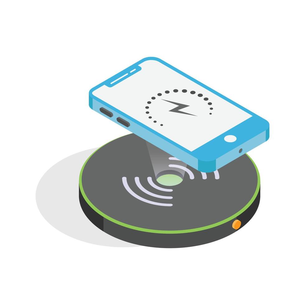 Get this amazing icon of wireless charging in trendy design style vector