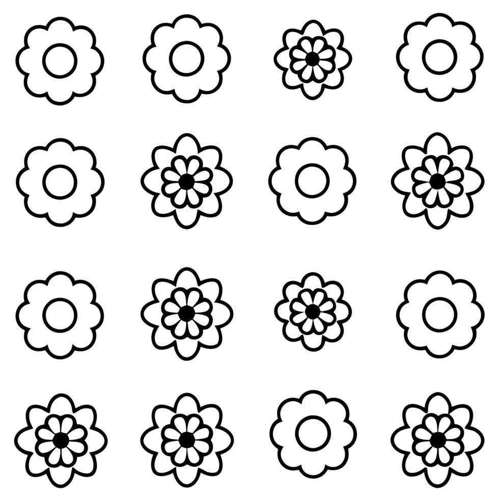 Seamless Floral Pattern with Bright and Cheerful Spring Flowers vector