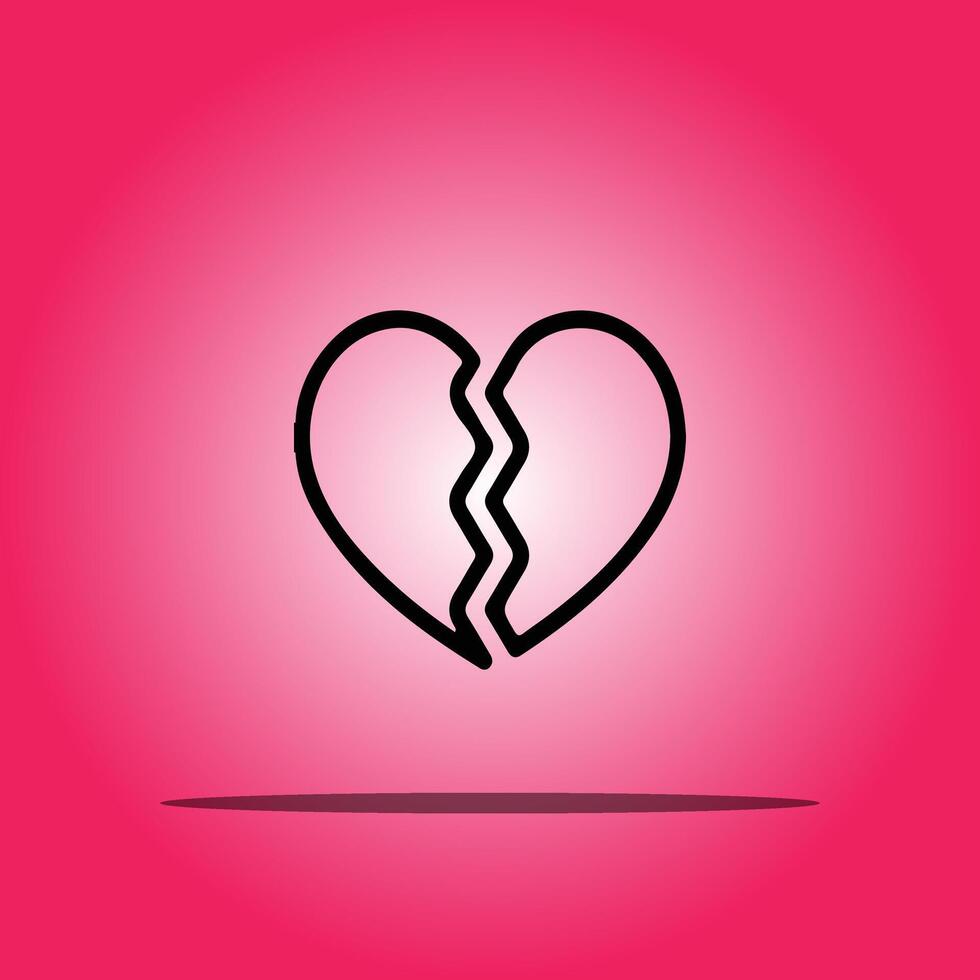 Broken heart illustration design vector