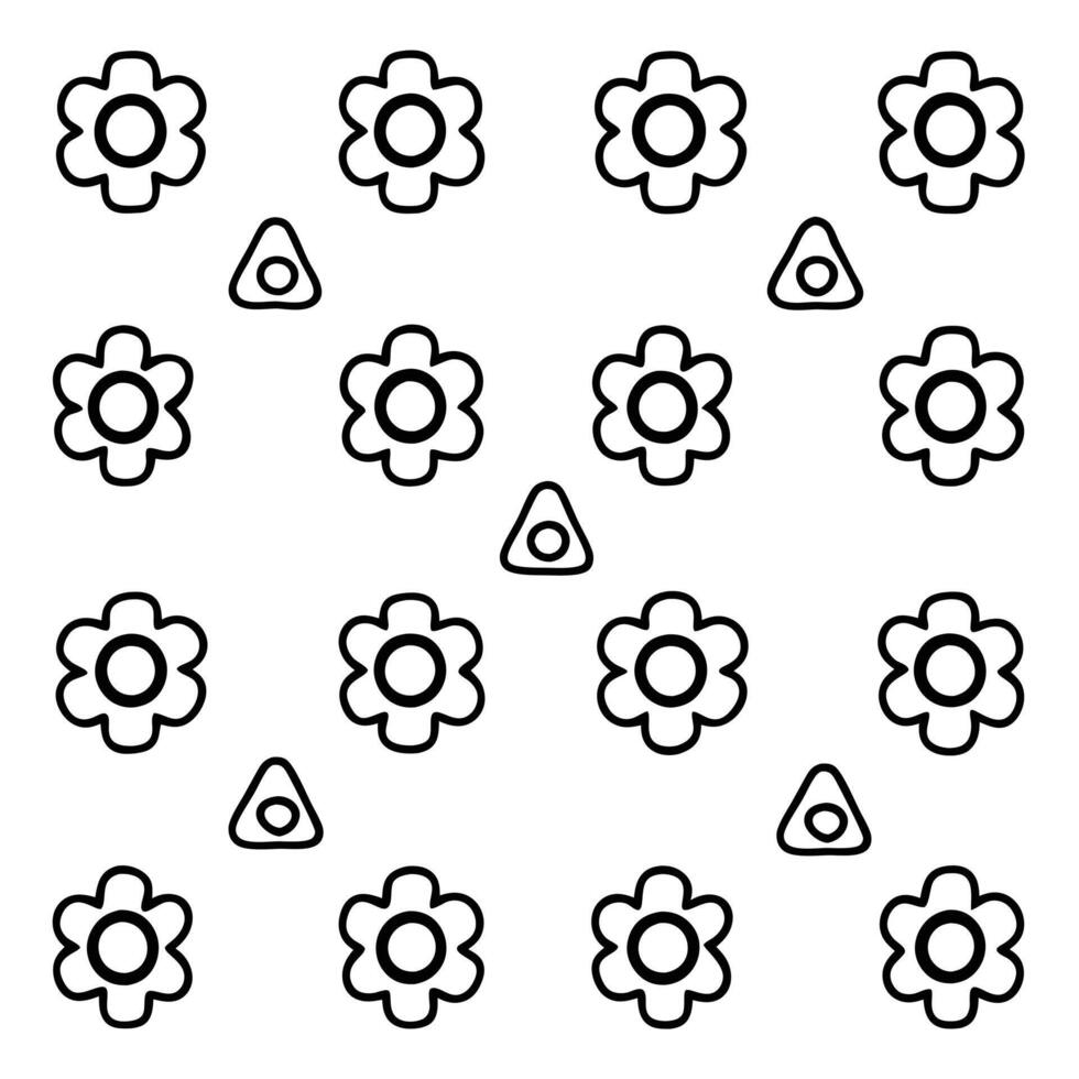 Hand-Drawn Colorful Floral Pattern with a Cheerful Spring Vibe vector