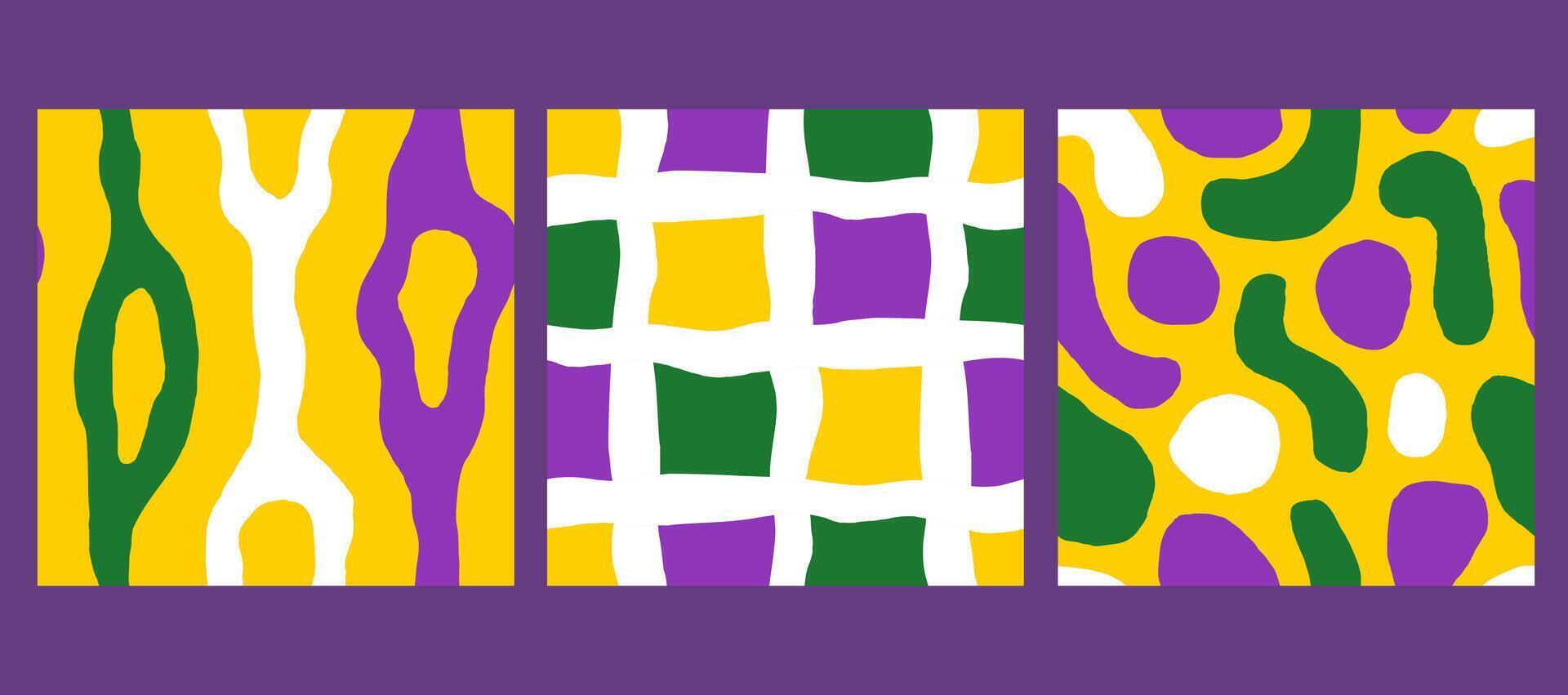 Mardi Gras Seamless Patterns Collection vector