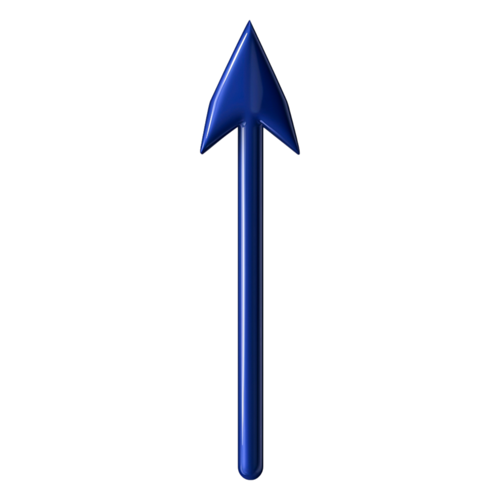 Blue Arrow Design Pointing Upward for Directional Guidance png