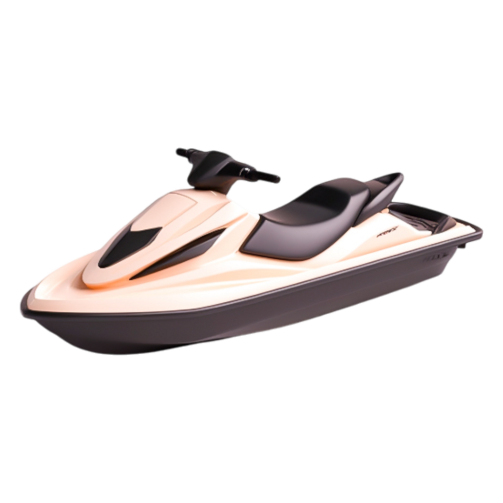 Sleek Jet Ski Design in Light Beige and Dark Gray Color Scheme png