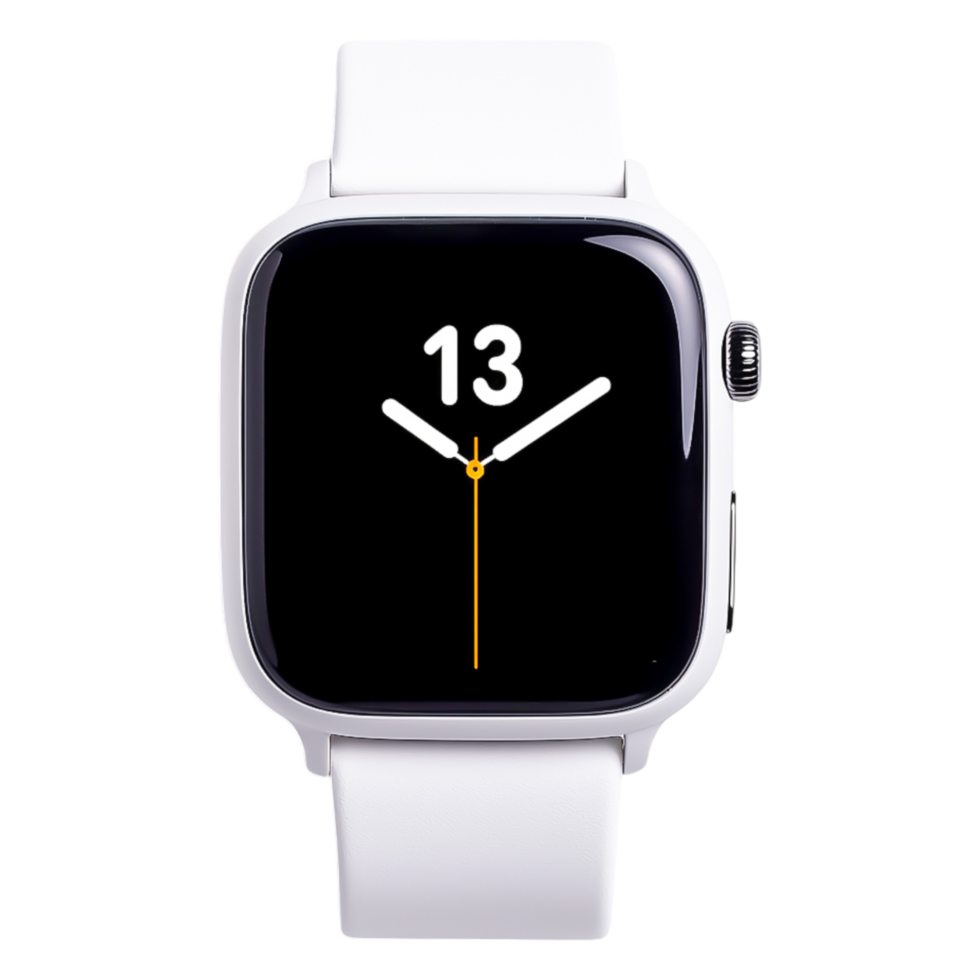 Modern Smartwatch with Minimalist Design and Clear Digital Display png