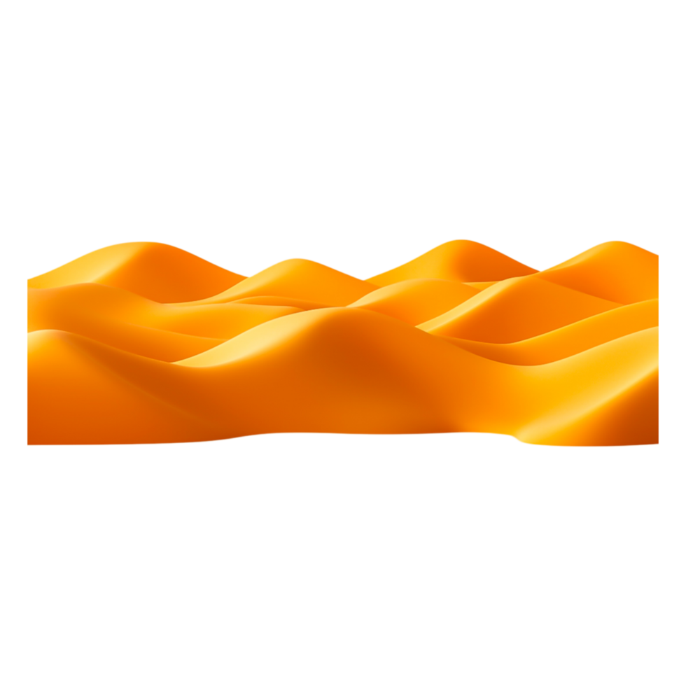 Abstract Orange Waves with Smooth Curves and Light Reflections png