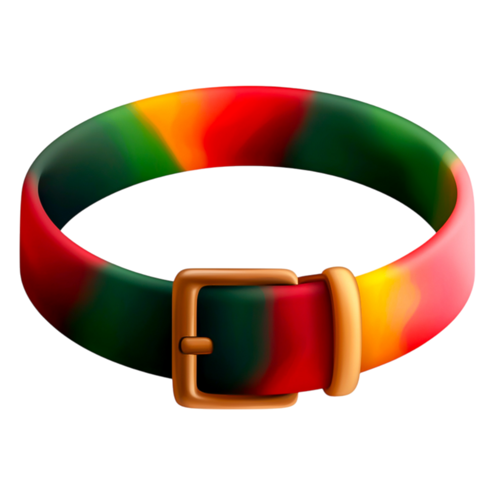Colorful Pet Collar with Vibrant Patterns for Dogs and Cats png