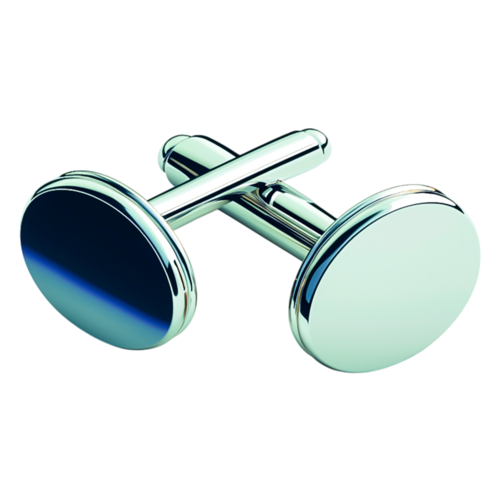 Elegant Silver Cufflinks for Formal Attire and Business Events png