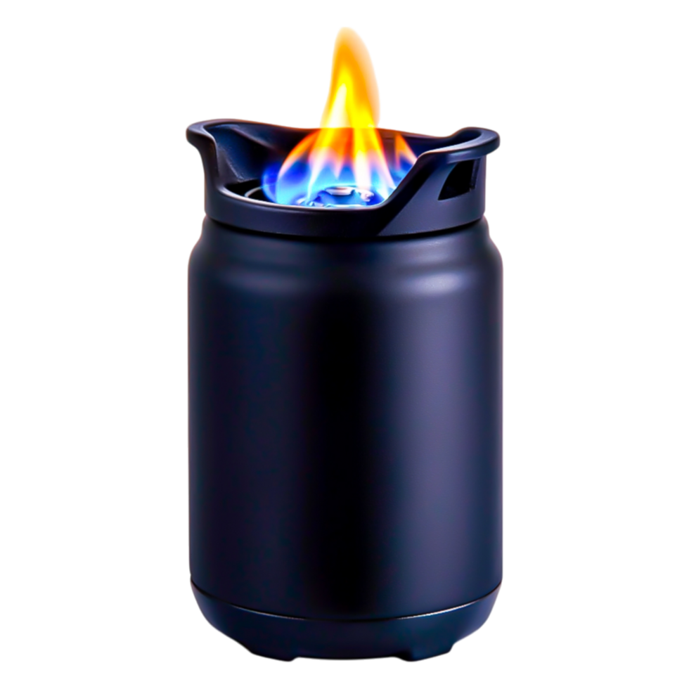 Modern Portable Stove with Vibrant Blue Flame for Outdoor Cooking png