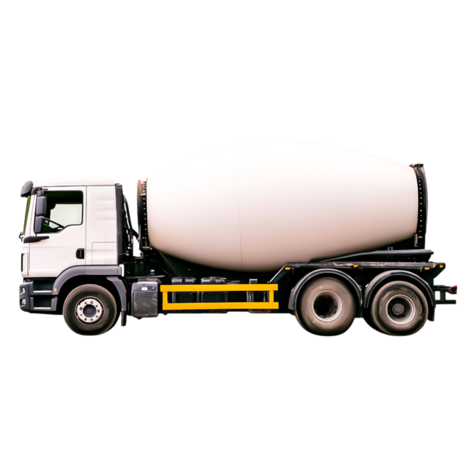 Cement Mixer Truck on Construction Site for Building Projects png