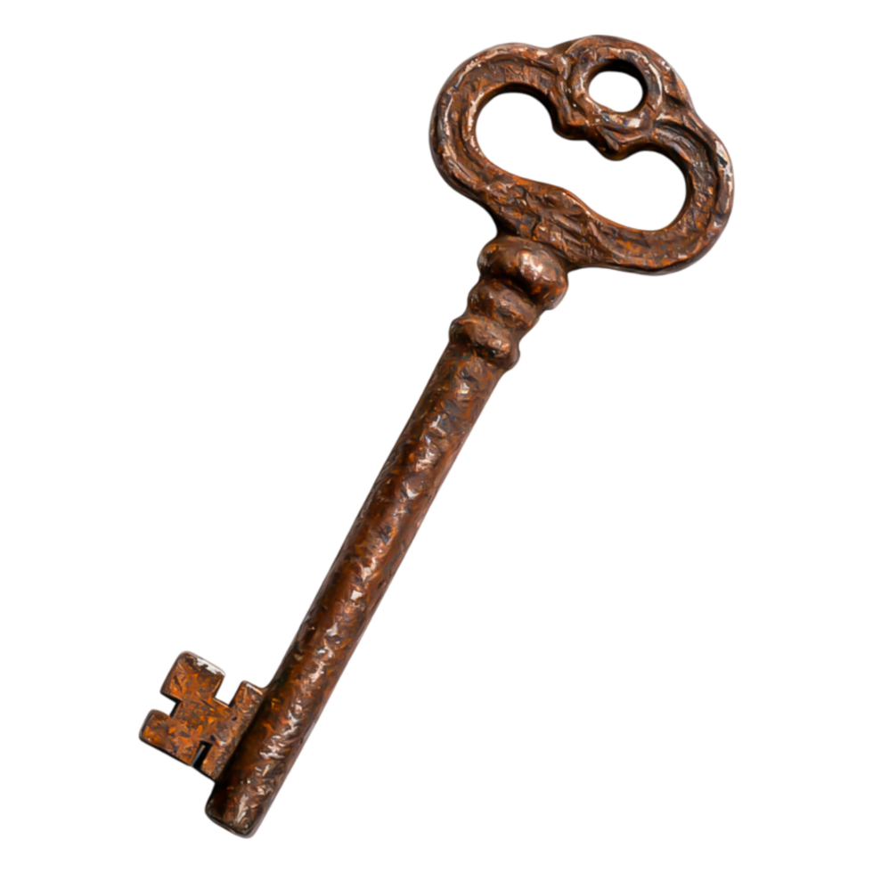 Vintage Ornate Key with Intricate Design png