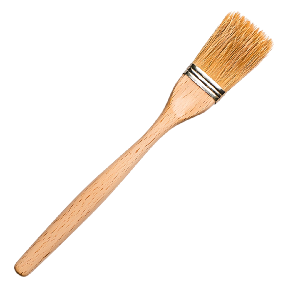 Wooden Paint Brush with Natural Bristles for Fine Detailing Work png
