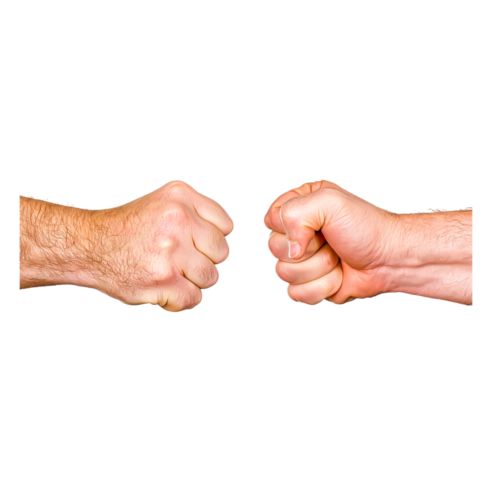 Two Fists Bumping Together in a Gesture of Unity and Friendship png