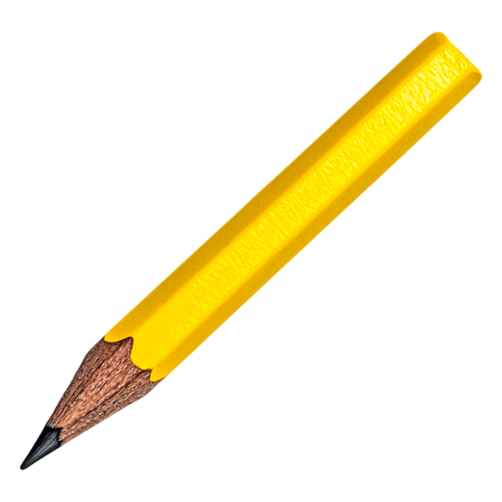 Yellow Pencil with Sharp Tip Transparent Background png