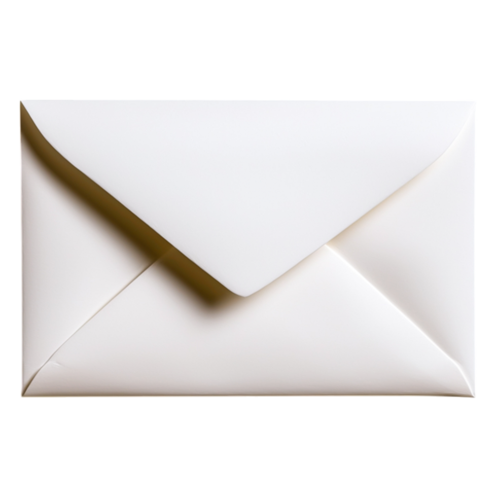 Simple White Envelope on Plain Background for Business or Personal Use png