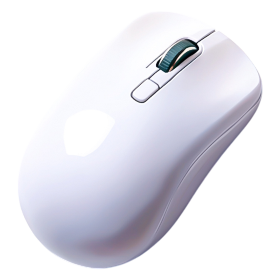 Sleek White Computer Mouse Smooth Surface for Tech Use png