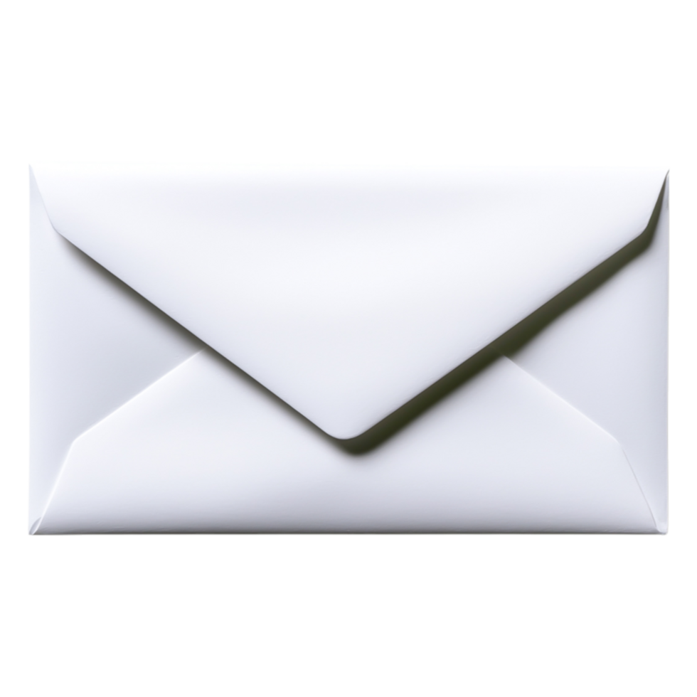 White Envelope Solid Background for Correspondence and Mailings png