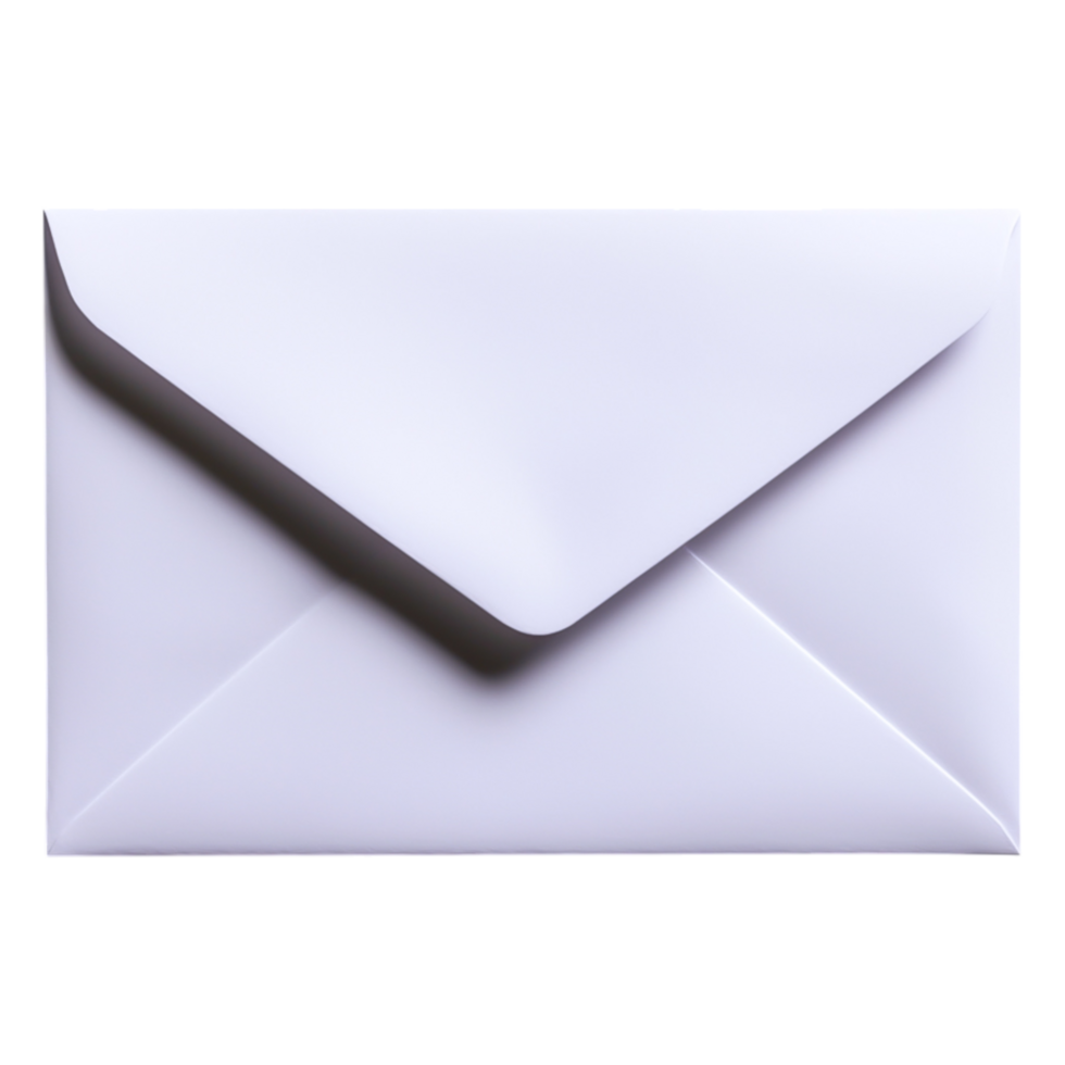 Simple White Envelope on Clean Background for Mail Concept png