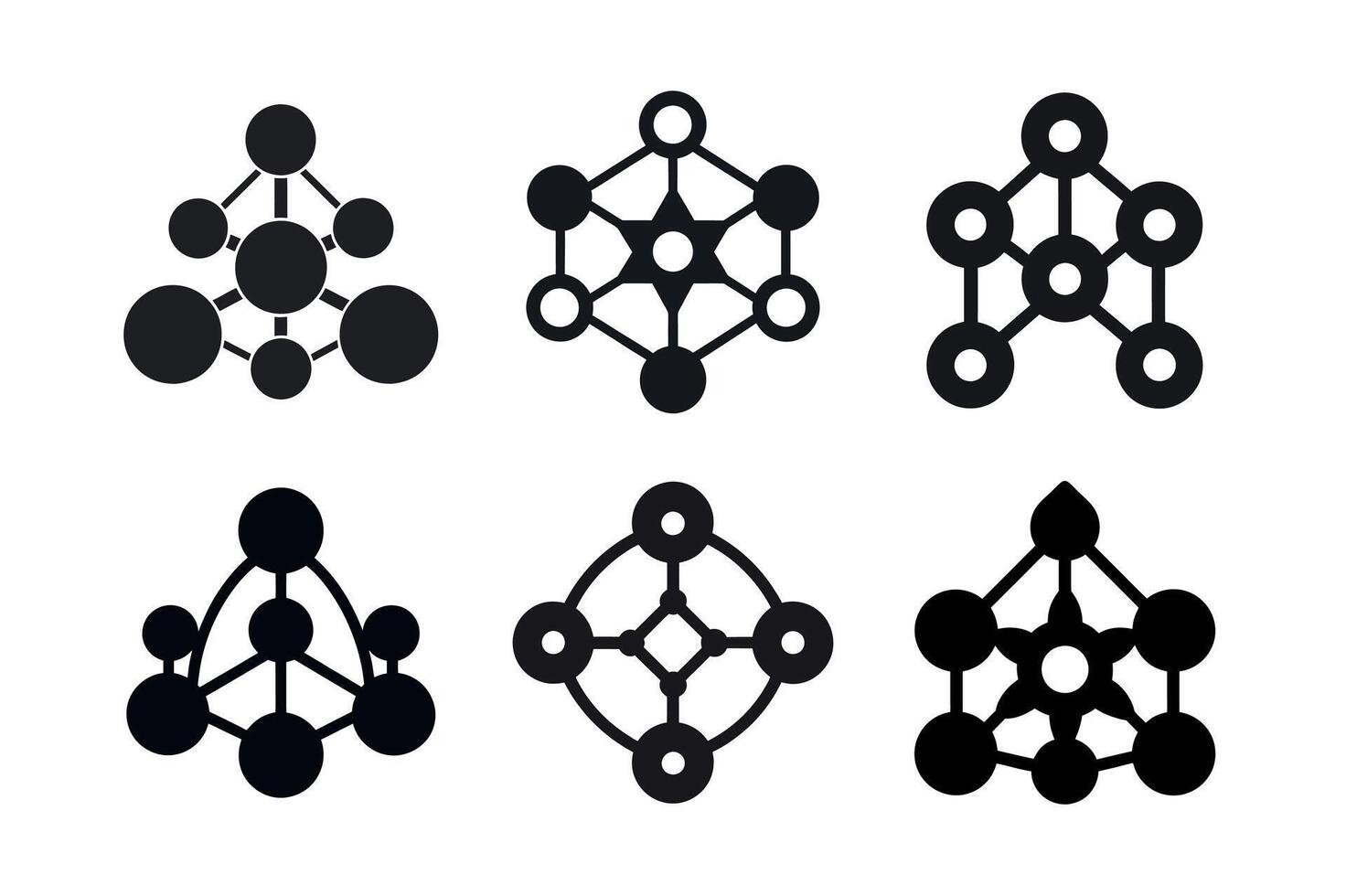 Collection of Abstract Network Diagrams design vector