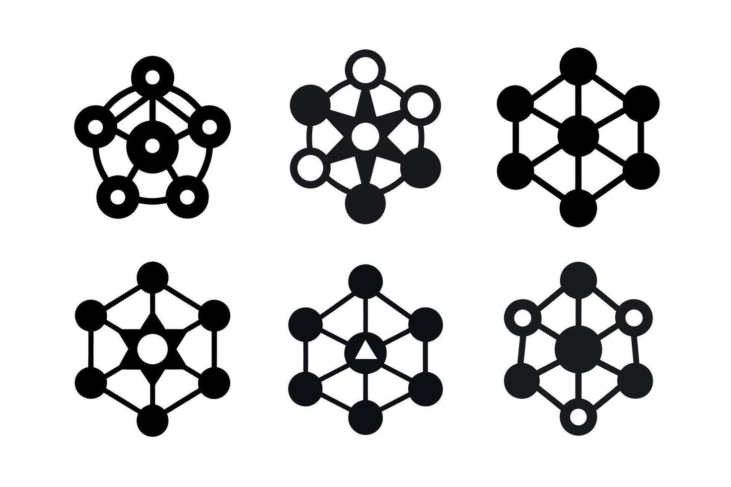 Collection of Abstract Network Diagrams vector