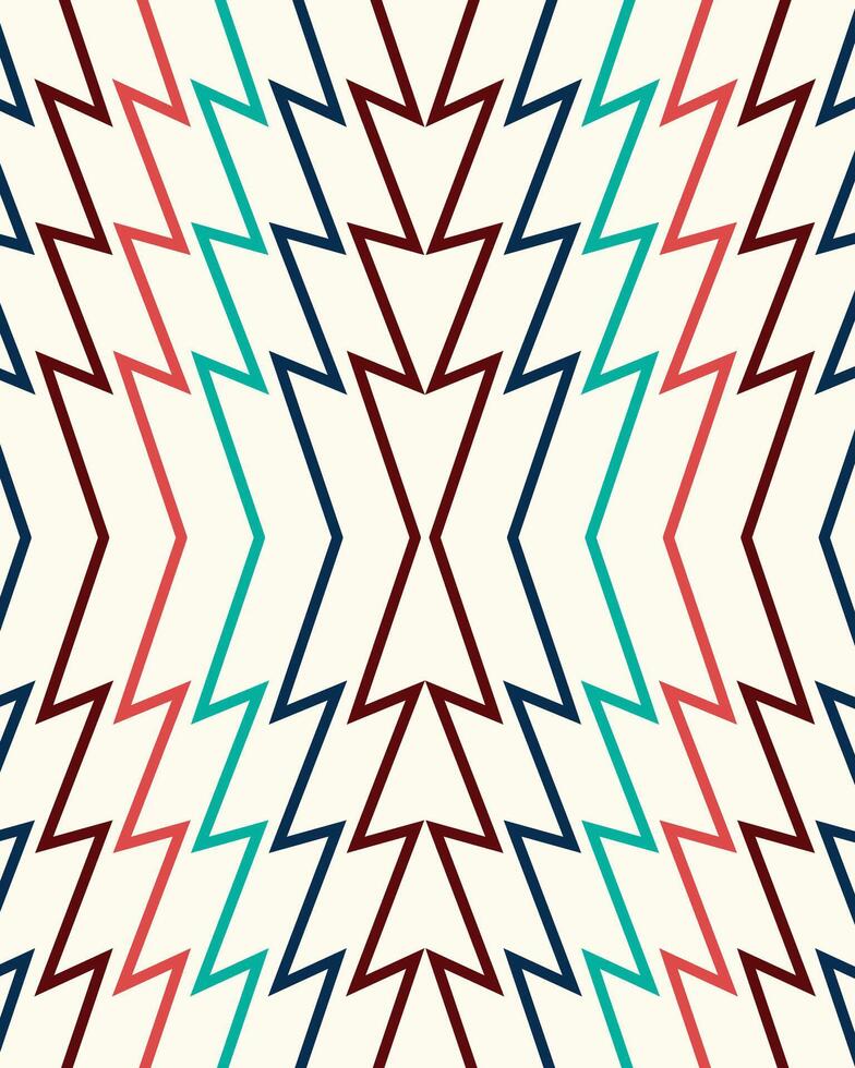 Sharp wave line pattern design in triangular shape. vector