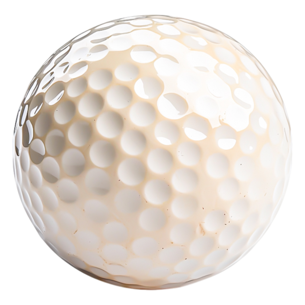 closeup of a Golf Ball with Textured Surface and Dimples png