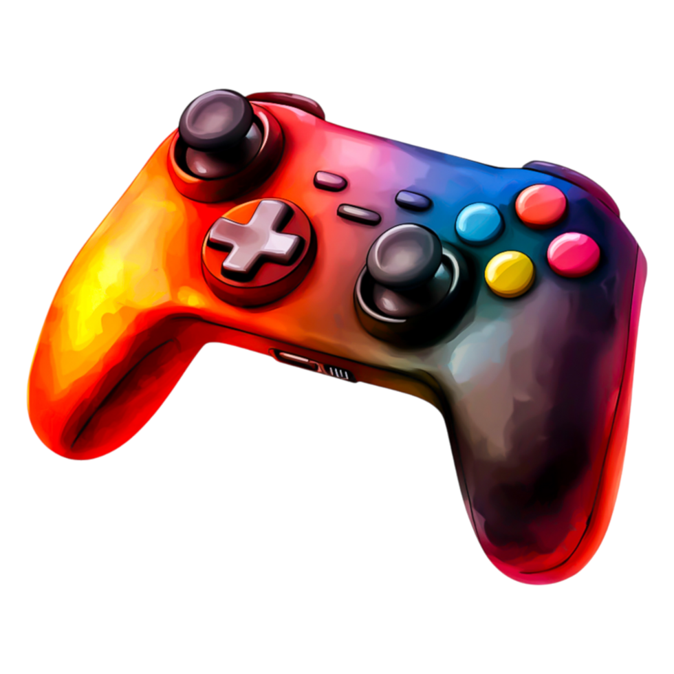Colorful Gaming Controller with Bright Design and Unique Style png