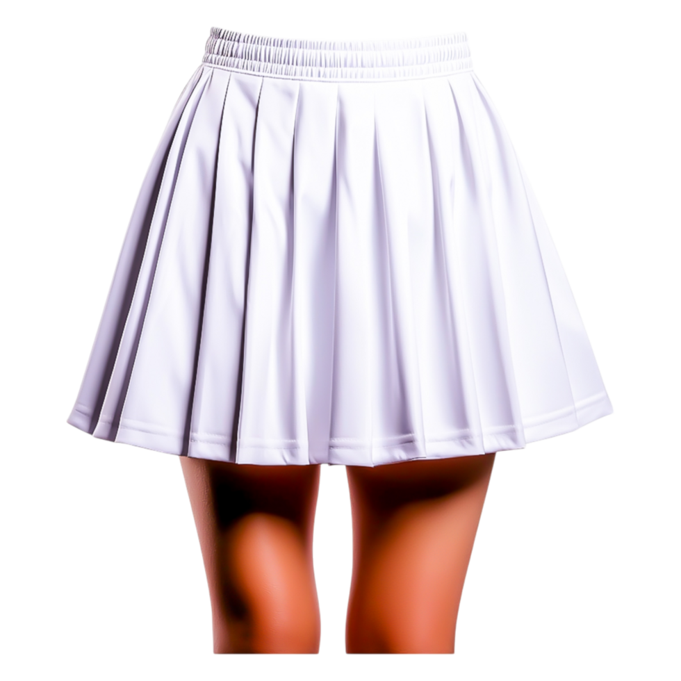 Elegant White Pleated Skirt on Torso for Fashind Style Shoot png