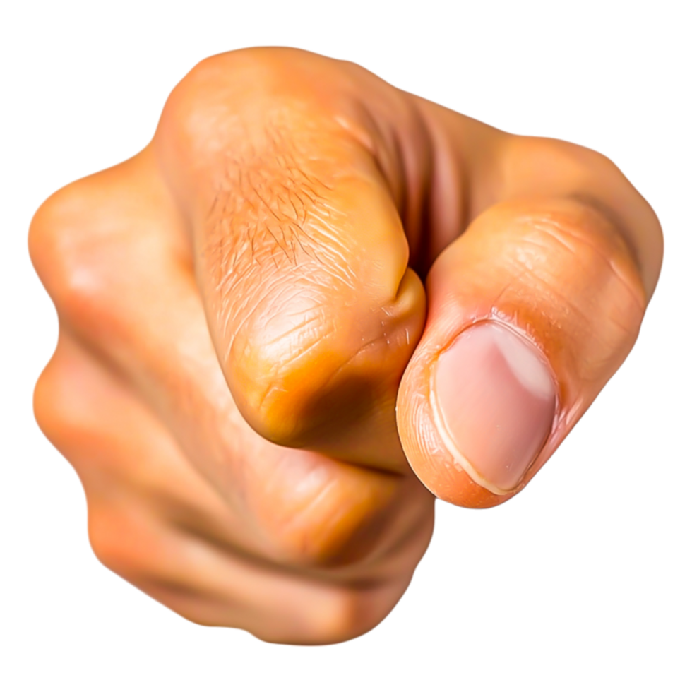 closeup Shot of a Hand Pointing with Emphasis on Gesture png