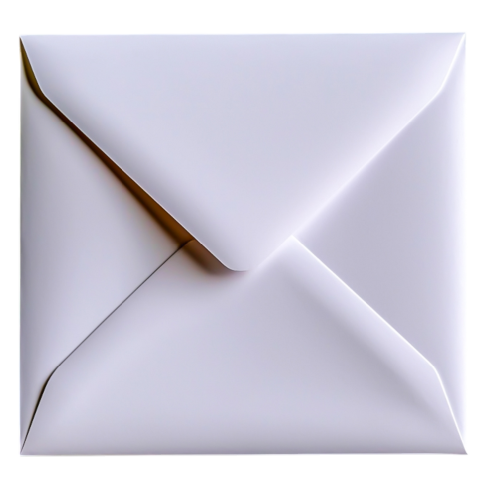 Closed White Envelope on Light Background with No Text or Symbols png