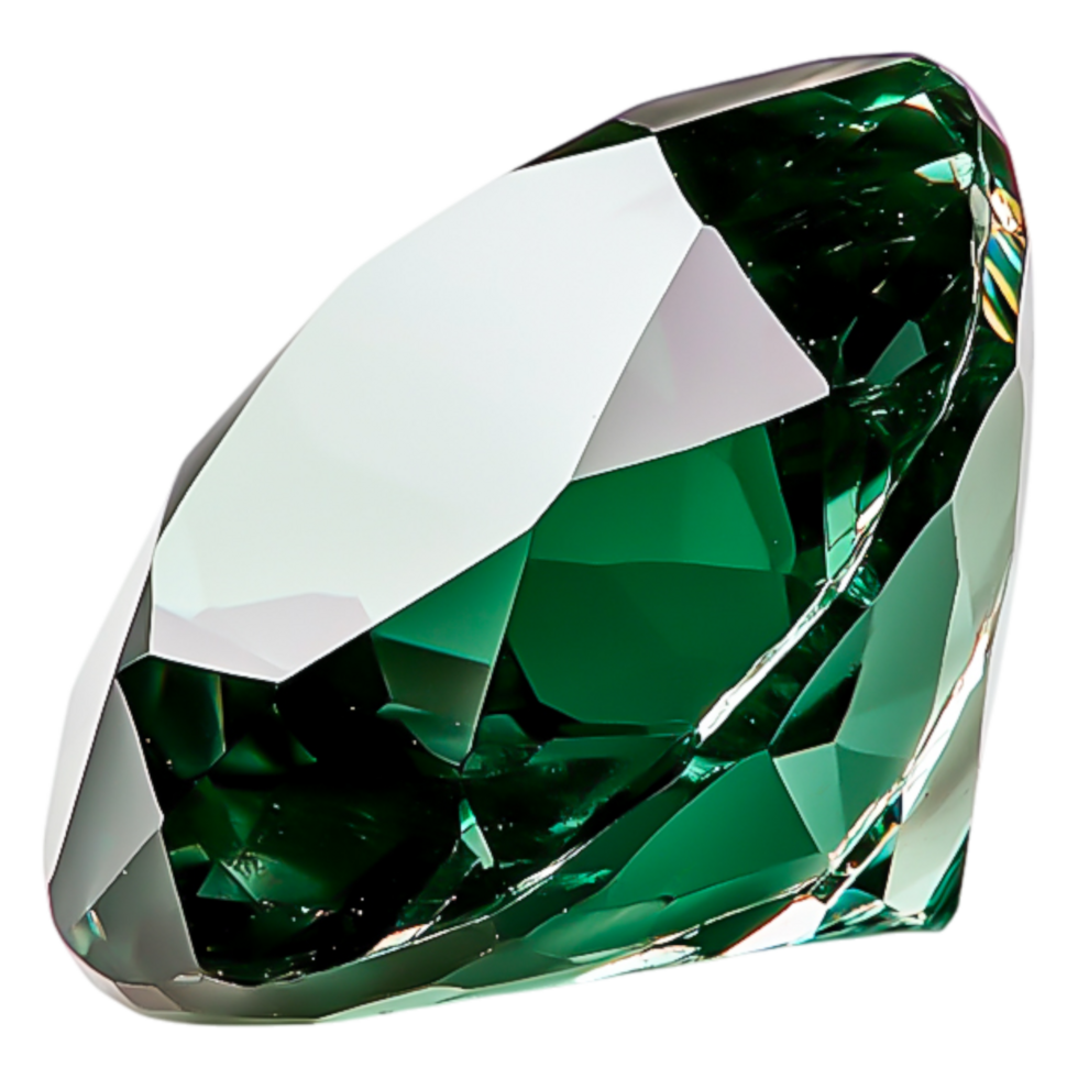 Stunning Emerald Gemstone with Brilliant Reflectind Clarity png