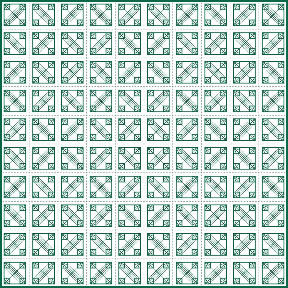 creative green square pattern with multiple unique diagonal lines vector