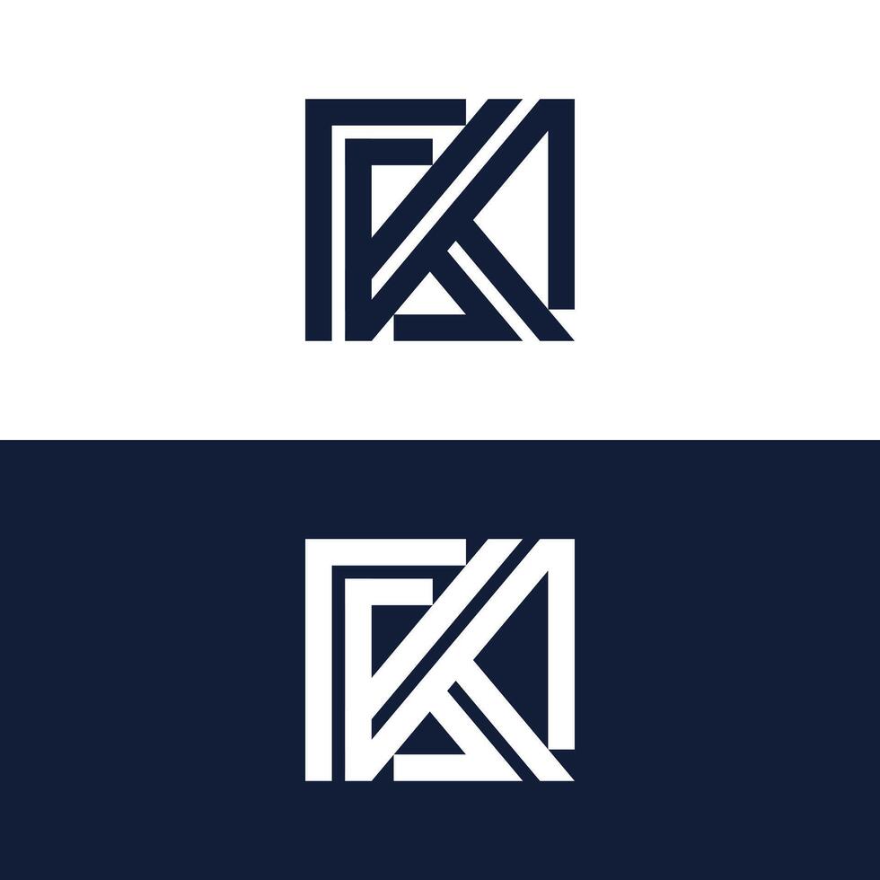 K shape logo monogram design. vector