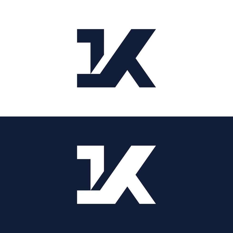Simple K shape logo template. vector