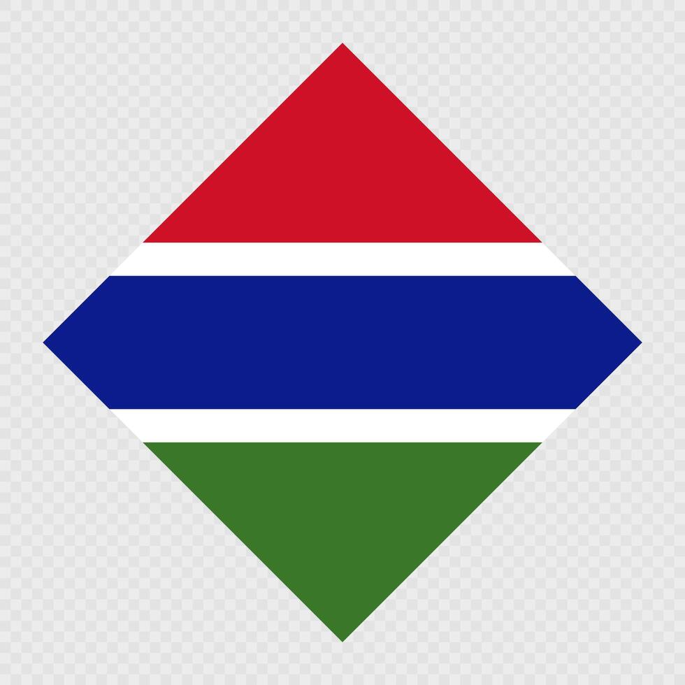 Gambia rhombus flag. illustration. vector