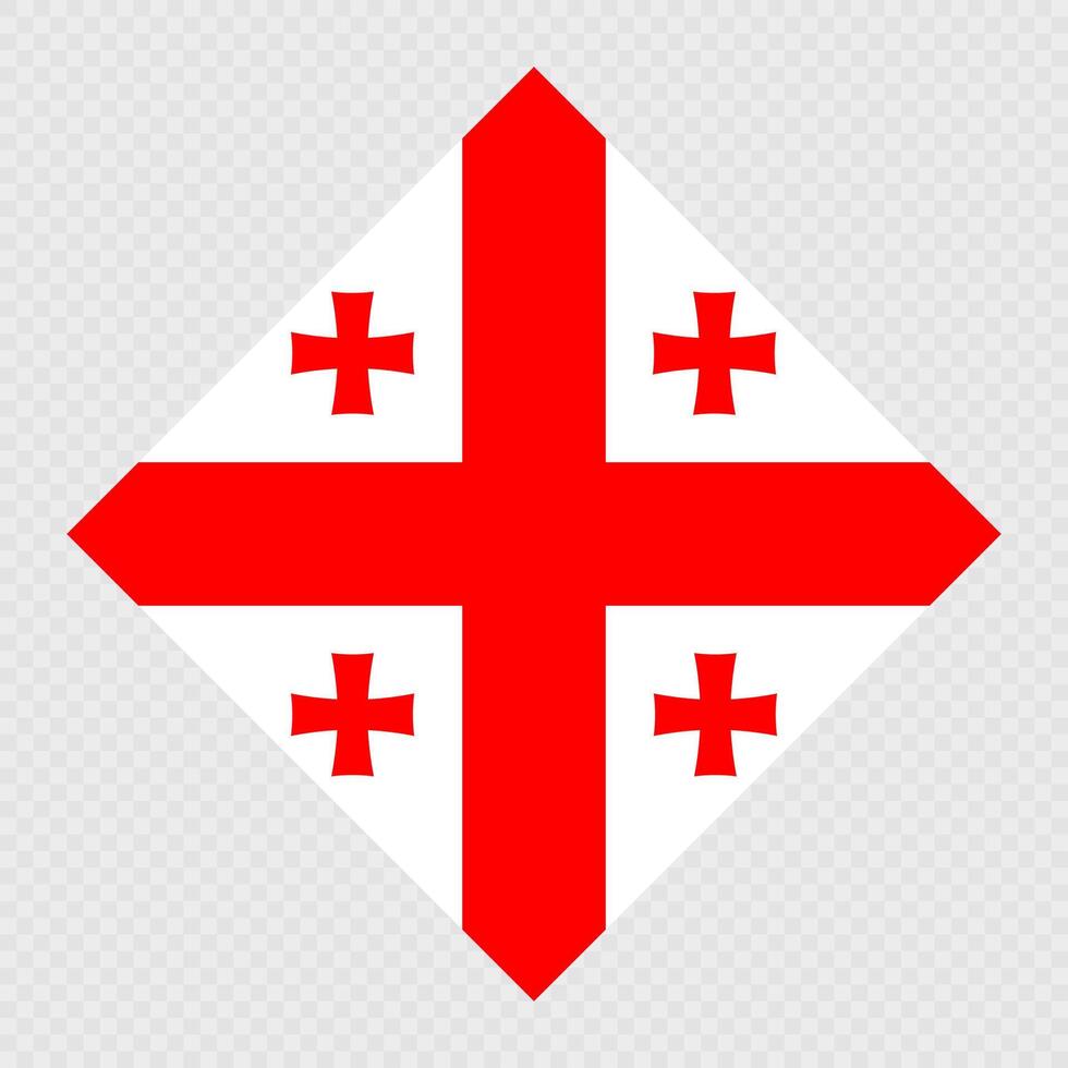 Georgia rhombus flag. illustration. vector