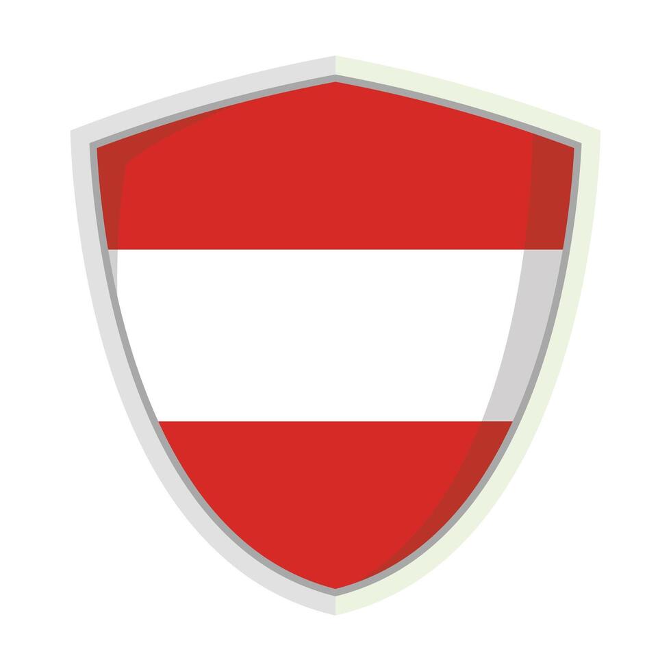 Austrian national flag Shield Badge design vector