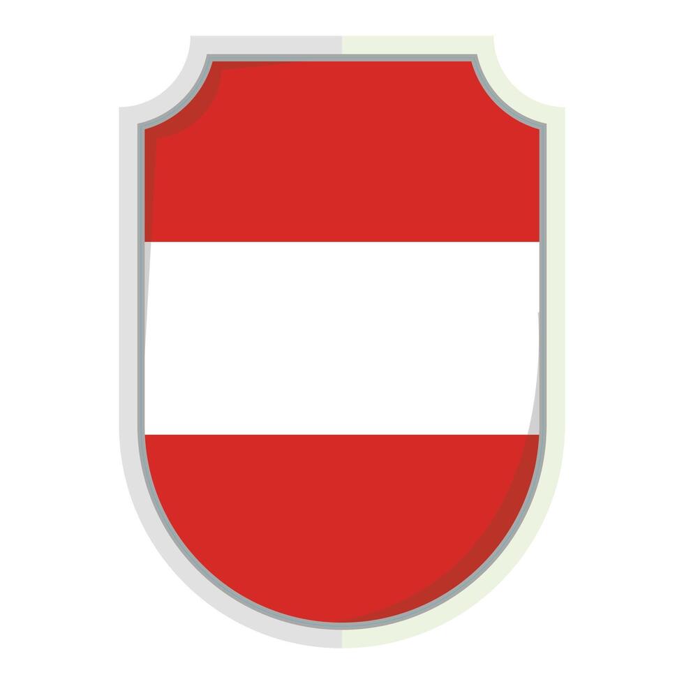 Austrian national flag Shield Badge element vector