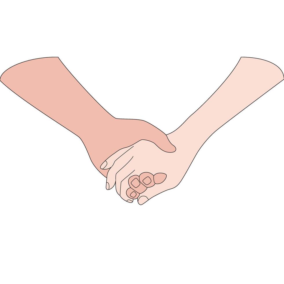 Warmth Holding Hands Valentine Illustration vector