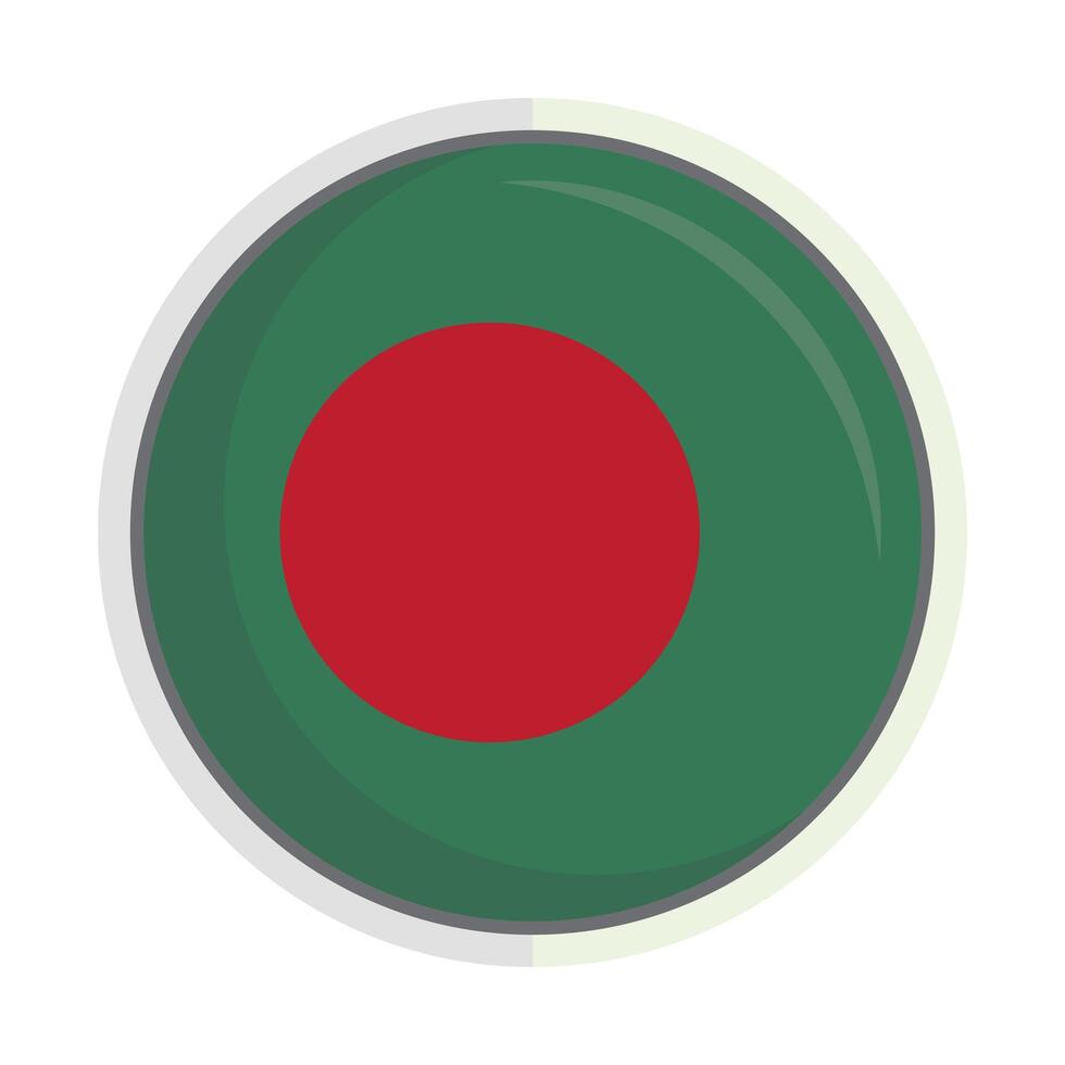 Bangladesh national flag Shield round Badge vector