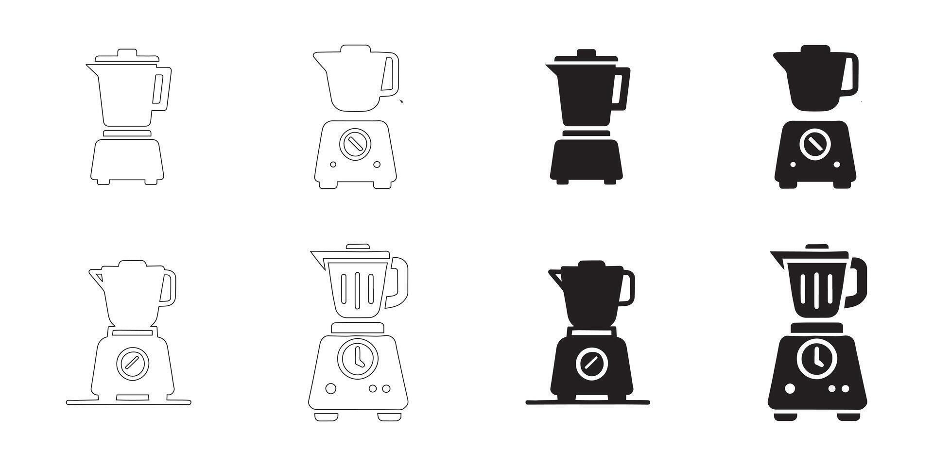 Blender icons set vector